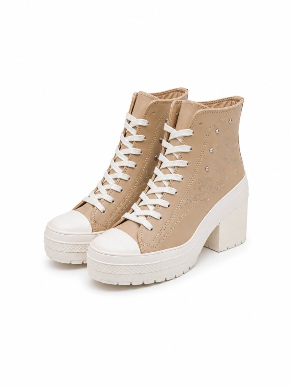 Converse Chuck 70 De Luxe Heel Tan Leather Platform BootA15470C Wom 9.5/mens 7.5 - Picture 4 of 10